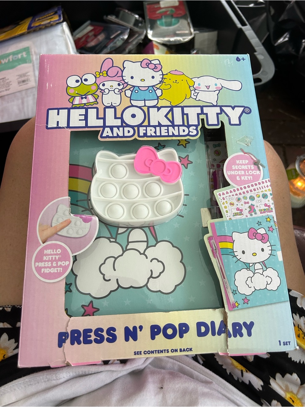 Hello Kitty Press N' Pop Diary - Pink & White